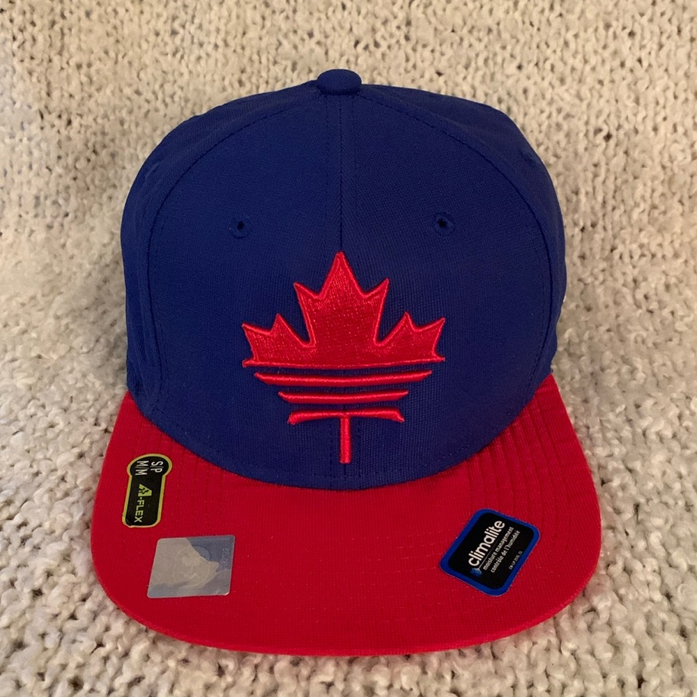 Adidas Canada Olympics ball cap, blue and red.